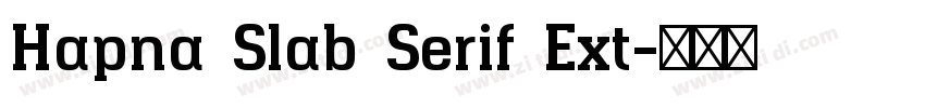 Hapna Slab Serif Ext字体转换